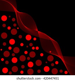 below the red circles and lines on a black background