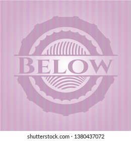 Below retro pink emblem