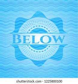 Below water representation style badge.