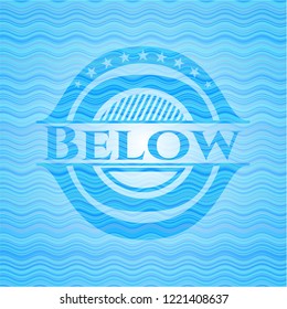 Below water wave concept style badge.