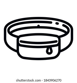 Belt bag icon. Outline belt bag vector icon for web design isolated on white background