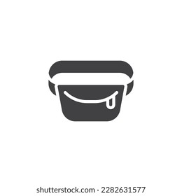 Belt bag vector icon. filled flat sign for mobile concept and web design. Waist Bag glyph icon. Symbol, logo illustration. Vector graphics