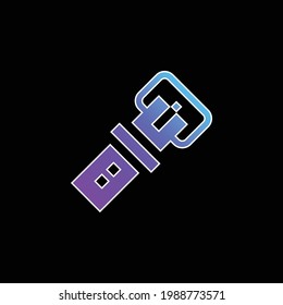Belt blue gradient vector icon
