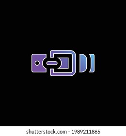 Belt blue gradient vector icon