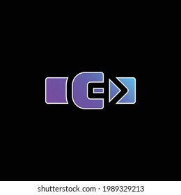 Belt blue gradient vector icon