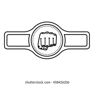 belt boxing isolated icon design, vector illustration  graphic 