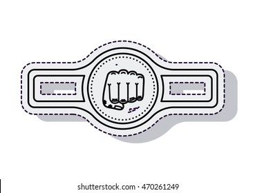 belt boxing isolated icon vector illustration design