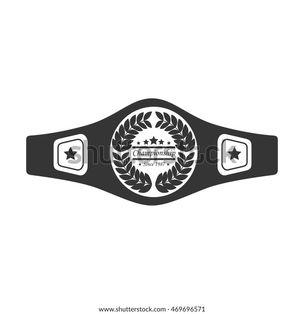 belt boxing sport championship winner fight\
award vector illustration\
isolated