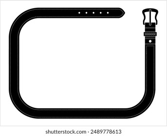 Belt Buckle Icon, Belt Buckle Vector Art Illustration