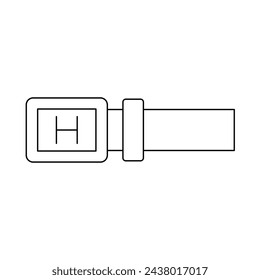 Belt Buckles Vector Line Icon Design