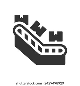 Belt Conveyer Icon, Vector Graphics