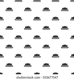 Belt conveyor with load pattern. Simple illustration of belt conveyor with load vector pattern for web design
