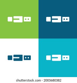 Belt Flat four color minimal icon set