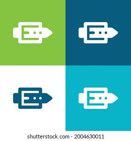 Belt Flat four color minimal icon set