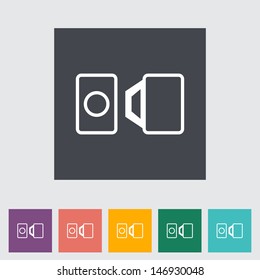 Belt flat single icon. Vector illustration.