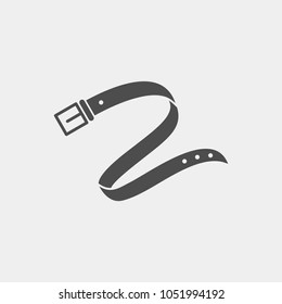 Belt flat vector icon. Accessory flat vector icon