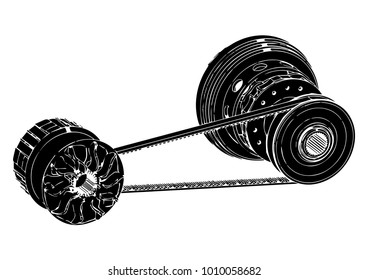 Belt gear on a white background, vector image