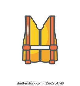 belt harness industrial protection safety fill vector illustration