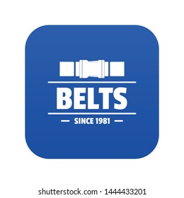 Belt icon blue vector isolated on white background