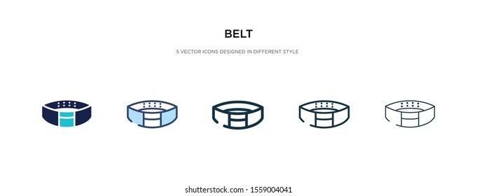 belt icon in different style vector illustration. two colored and black belt vector icons designed in filled, outline, line and stroke style can be used for web, mobile, ui