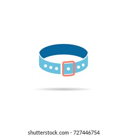 belt icon flat color vector illustration
