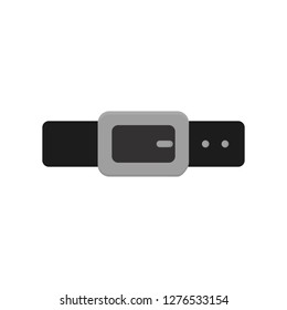 belt icon in flat style isolated vector illustration on white transparent background