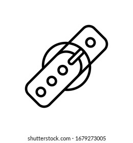 Belt icon. Flat vector graphic in white background.