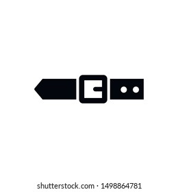 Belt icon. Flat vector illustration on white background. EPS 10