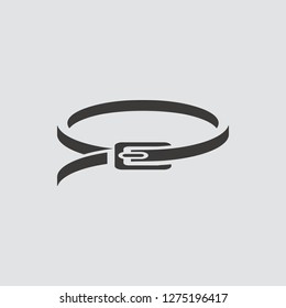 Belt icon isolated of flat style. Vector illustration.