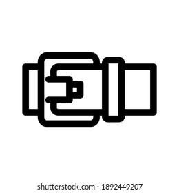 belt icon or logo isolated sign symbol vector illustration - high quality black style vector icons
