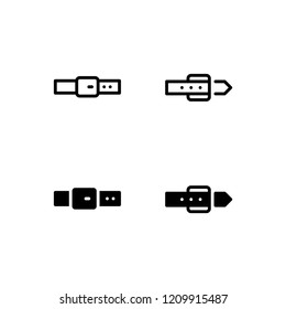 Belt Icon Logo Vector Symbol. Buckle Icon