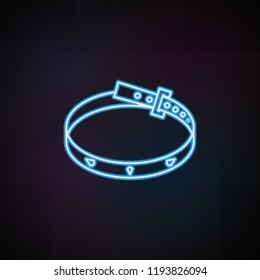 belt icon in neon style. One of Woman Accessories collection icon can be used for UI, UX