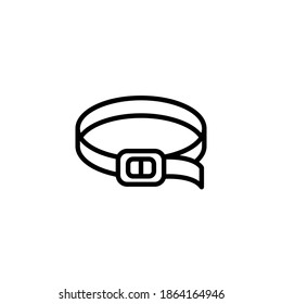 Belt Icon On White Illustration Isolated Stock Vector (Royalty Free ...