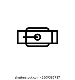 belt icon. Outline style design isolated on white background