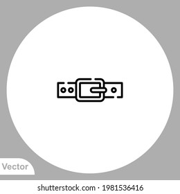 Belt icon sign vector,Symbol, logo illustration for web and mobile