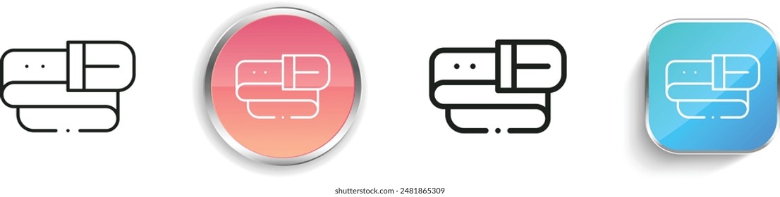 belt icon. Thin Linear, Regular and Button Style Design Isolated On White Background