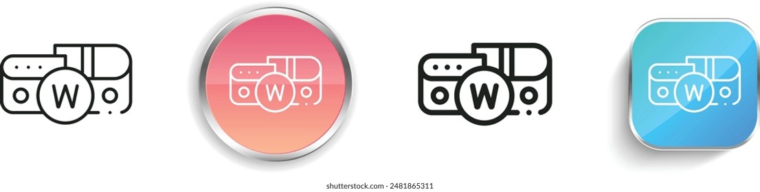 belt icon. Thin Linear, Regular and Button Style Design Isolated On White Background