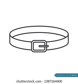 Belt Icon Vector Template Flat Design