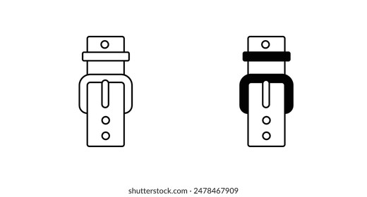 belt icon with white background vector stock illustration