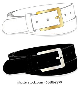 Belt illustration on white background