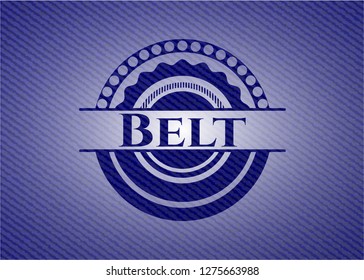 Belt with jean texture