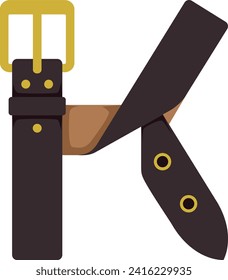 Belt Letter Alphabet Vector Element K