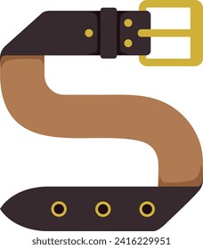 Belt Letter Alphabet Vector Element