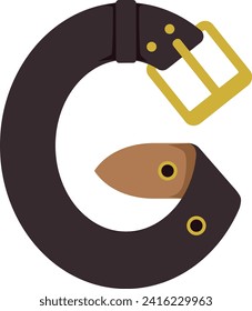 Belt Letter Alphabet Vector Element