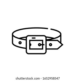 Belt line icon, concept sign, outline vector illustration, linear symbol.