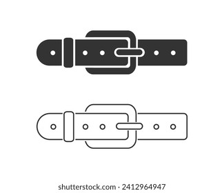 Belt line icon set illustration isolated vector sign symbol in flat 