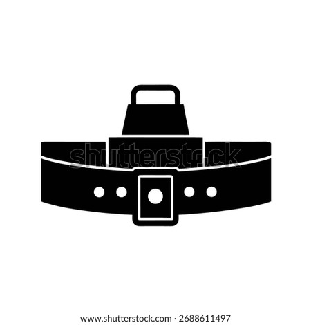 Belt Loader Silhouette Vector Art Illustration