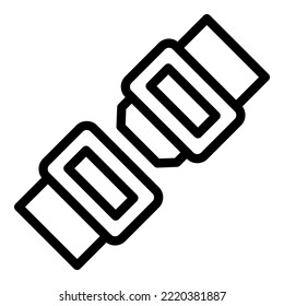 Belt lock car icon outline vector. Safe drive. Fasten secure