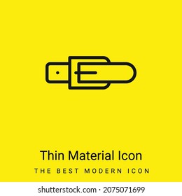 Belt minimal bright yellow material icon