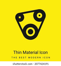 Belt Minimal Bright Yellow Material Icon